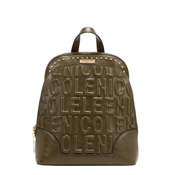 Nicole Lee White Backpack with Gold Studs display picture 2